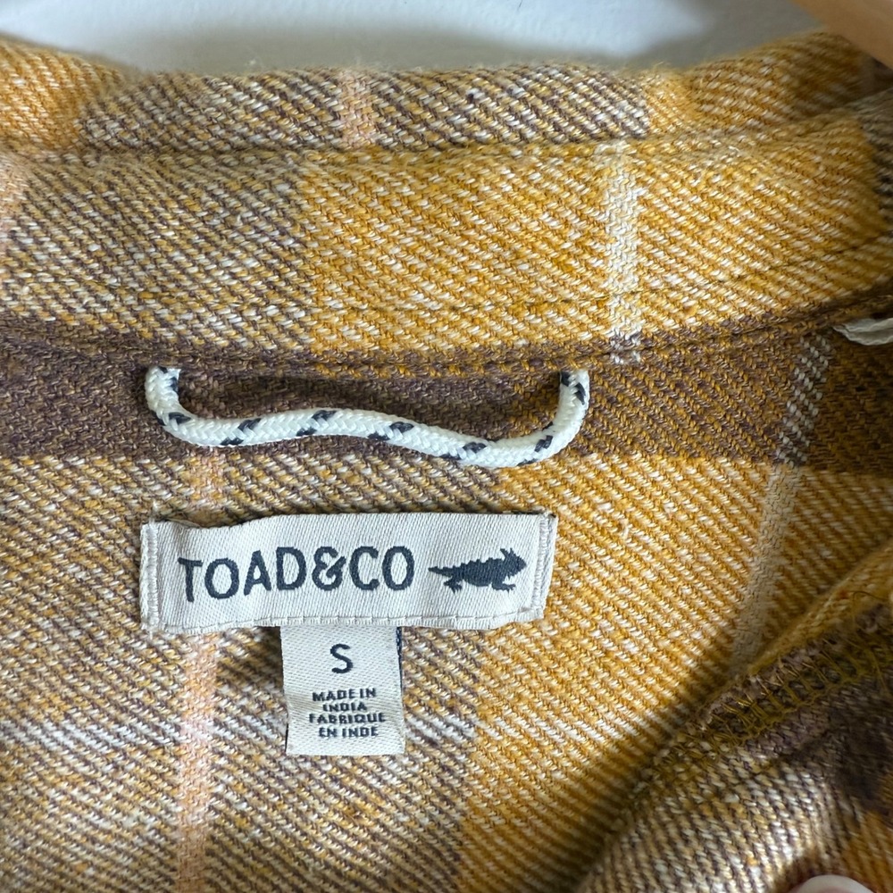 Toad&Co Mustard and Brown Plaid Button-Down Shirt - Picture 5 of 8